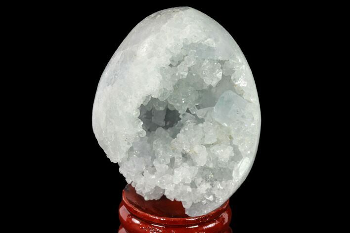 Crystal Filled Celestine (Celestite) Egg Geode - Madagascar #140283